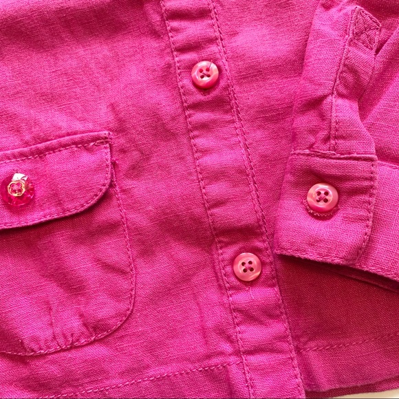🌸New🌸 Crazy 8 Little Girl Linen Shirt Top Size Medium 7/8 NWT - Picture 5 of 5